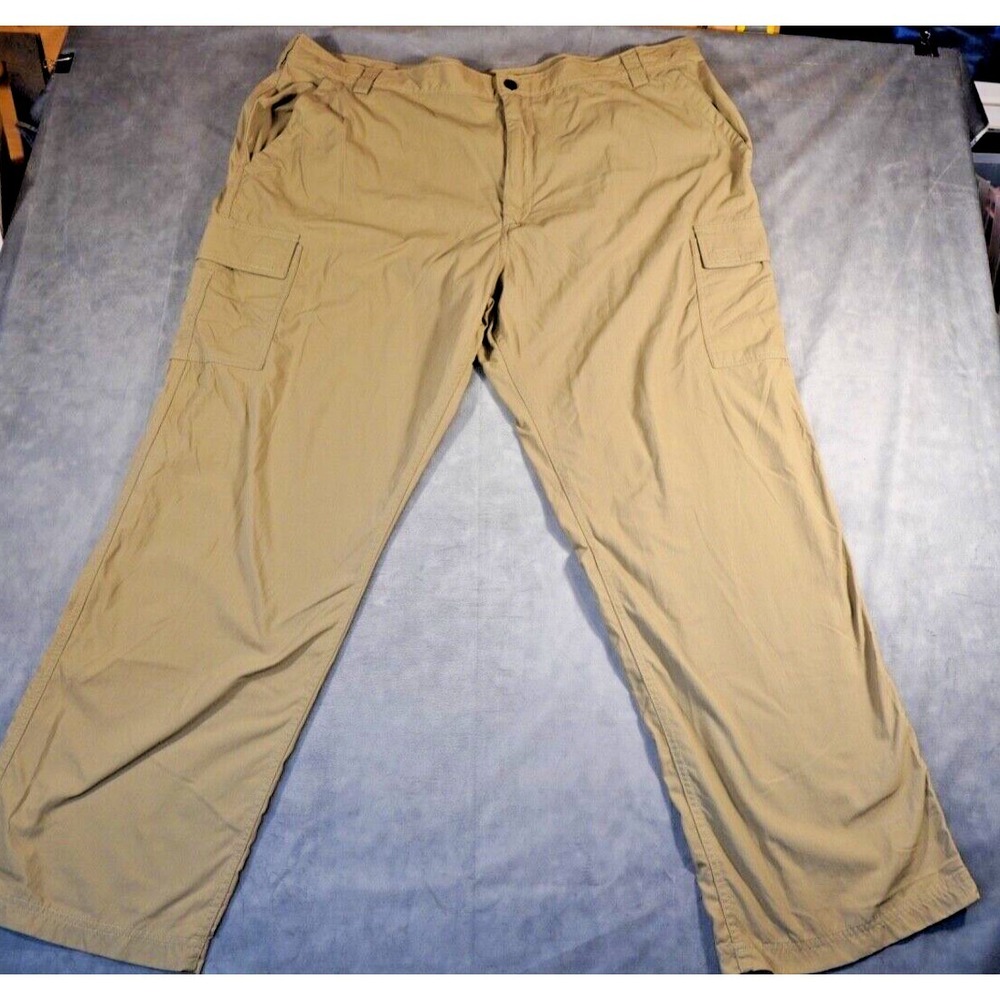 Duluth Trading Pants Mens 46x32 Beige Pockets‎ Canvas Cargo Pockets Workwear